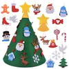 Творческий DIY войлока елочных Set Детские новогодние подарки двери Гобелен украшения Xmas Tree снеговика Санта-Клауса