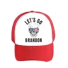 Newlet의 Go Brandon Red Baseball Cap 돔 인쇄 태양 코튼 모자 봄 여름 가을 겨울 모자 RRF13466