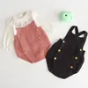 Kore Japonya tarzı sonbahar yenidoğan pamuk elbise tulum bebek kız bebek erkek moda marka tulum giyim1