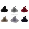 NOVO!!! Chapéu de bruxa diversificado ao longo do boné de lã de ovelhas de tricô chapéu feminino moda feminina bruxa pointed bucket fy4892 ee