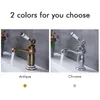 Gisha Bathroom Sink Basin Faucets Contemporary Antique Brass Faucet Mixer Water Tap Rotate Single Handle Hot And Cold Crane T200107