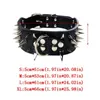 Punk PU Studded Dog Collar Pet Adjustable Harness Spike Artificial Leather Dog Supplies C63B 2010291675424