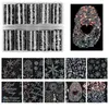 10pcs Christmas Nail Art Decorations For Nails Mix Colorful Transfer Nail Foil Sticker Snow Flower Elk Gift Santa Adhesive Paper