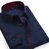 Camicia da camicia a maniche lunghe a maniche per taglie forti 4xl camicia solida di alta qualità Hombre Causal Slim Fit Shirts Uomini Chemise Homme 201124