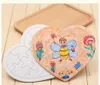 Papierkleuring Afbeelding Puzzels Sublimatie Lege DIY Wit Kinderen Game Gift Jigsaws Kinderen Schilderen Ronde Square Toy 4 Types SN5128