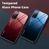 Capas de vidro temperado gradiente para Samsung Galaxy S20 FE 5G S21 Ultra Note 10 Plus S10 S23 S24