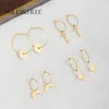 Hoop & Huggie Wild&Free Stainless Steel Geometric Circle Earrings For Women Star Moon Cross Round Shape Thin Circles Hoops Earring1