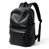PU кожаный рюкзак мужски для туристических пакетов водонепроницаемые простые школьные сумки для