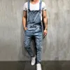 Massuinhos de jeans masculinos Hi Street Hierd Denim Bib Macicles Suspender Pants Size S-xxl