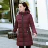Kadın Aşağı Parkas Kadın Kış Kabarcık Mont Uzun Yastıklı Giysiler Düz Renk Siyah Ceket Kirpi Sıcak Kalın Parkas1