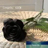 Artificial Black Flowers for Decoration Fake Plastic Rose Daisy Tulip Calla Lily Peony Orchid Silk Flower