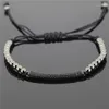 Charm Bracelets Wholesale-1PC Fashion Anil Arjandas Micro Pave CZ Men's Famous Trendy Braiding Beads Macrame Jewelry1