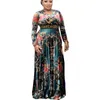 Ethnic Clothing Women Fashion African Dresses For Dashiki Long Dress 2021 Spring Autumn Elegant Maxi Wear