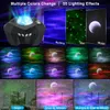 North Light Galaxy Starry Sky Projector Space Aurora Night Light Star Nebula Moon Lamp con altoparlante musicale Bluetooth