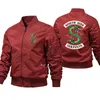 Riverdale South Side Serpents Kurtka Mężczyzn telewizyjny Męskie kurtki Bomber Streetwear Hombre Winter Pleats 5xl Męskie męskie kurtki 220212