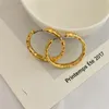 Diamonds Setting Hoops Mulheres Basic Big Hoop Brinco Autêntico 18K banhado a ouro