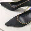 Ziyafet kadın resmi ayakkabı Fransız tasarım İtalya'da yapılan zarif sandalet yüksek topuklu 10 cm ithal deri teçhiz elmas ucu boyutu 35-41