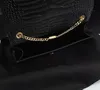 Hot Women purse luxury designer handbag kate bags crocodile pattern real leather chain shoulder bag high quality tassel bag 24cm