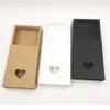 50 unids kraft / blanco / negro Caja de cajones de papel para suministros de festival Papel de embalaje Mini Box Souvenir Sto Jlluzz