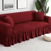 Solid Color Elastic Sofa Cover For Living Room Printed Plaid Stretch Sectional Slipcovers Sofa Couch Cover L shape 14Seater 20124665616