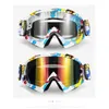 Lunettes de soleil Verres de moto colorées Moto Racing Hommes Femmes Pour Moto Casque flexible Casque Croix Ski Lunettes de ski