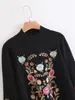 LANMREM Herfst Winter Borduurwerk Pullover Vintage Lantaarn Sweater O-hals Losse Kint Tops voor Vrouw YJ723 210203