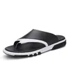 Slipper heren mode 2022 zomer nieuwe stijl lederen slippers anti slip outdoor flip flops mannen strandschoenen m6nl #