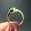 PANSYSEN Arrival Solid 925 sterling silver rings for women 6x8MM Emerald Gemstone Party Yellow Gold Color Fine Jewelry Ring 220216