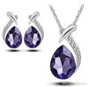 Bridesmaid Jewelry Set for Australian Crystal Jewellery Silver Necklaces Pendants Party Jewelry Sets
