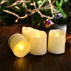 Vender 6 paquetes LED Velas sin llama Luz de té eléctrica remota Vela falsa Llama Votiva Temporizador Tealight Decoración para el hogar Y200109246p