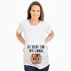 Été mignon bébé chargement maternité t-shirts tees femmes vêtements de maternité hauts drôle grossesse bébé jumeaux peek a boo t-shirts LJ201120