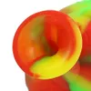 New 4.1 inch water smoking pipes with glass bowl tobacco Hookah dab rigs portable unbreakable heat resistant silicone pipe