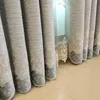 European Embroidery Gray Hollow Out Curtains for Living Dining Room Bedroom.