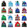 16 stile Led Natale Halloween Cappelli lavorati a maglia Berretti Bambini Baby Mom 20 * 21 cm Berretti invernali caldi Zucca Pupazzi di neve Berretti all'uncinetto ZZA