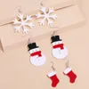 New style lovely Christmas jewelry geometric Snowflake Snowman Stocking Dangle earrings with women039s acrylic fashion accessor3405536