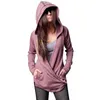 Giacca casual primaverile Giacca scamosciata con cappuccio da donna Cool Girl Punk Capispalla a maniche lunghe D30