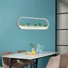 현대 패션 사다리꼴 녹색 식물 교수형 램프 복고풍 필드 스타일 크리 에이 티브 성격 샹들리에 부엌 거실 Loft B