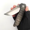 Versão de Personalização Limitada Hokkaido Folding Faca Fogo Texturizado Titânio Lidar com Pedra-Lavagem M390 Flipper Anotar Camping Ferramentas Perfeito Pocket EDC