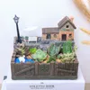1 Stück Harz Blumentopf mit Lampe Sukkulenten Pflanzen Kreativer Pflanzer für kleine Bonsai Mikrolandschaft Gartendekoration Y200709
