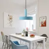 Современные Blue Macarons Подвесные светильники Одиночные головки G80 Light Light Light Chanselier E27 Fashion Cafe Ресторан Подвесной светильник Dia 30см