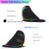 Delux M618 Plus Ergonomics Вертикальная игровая мышь 6 кнопок 4000 DPI RGB проводной / беспроводной правой мышей для портативного компьютера ПК