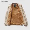 Caranfier Automne Mens Bomber Vestes Casual Male Outwear Polaire Épais Chaud Coupe-Vent Veste Militaire Baseball Manteaux Vêtements 201124