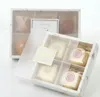 2022 neue verkauf transparente mattierte kuchenbox dessert macarons mondkuchen boxen baßverpackung boxen