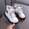 Kids Martin Boots Boys Shoes Autumn Winter Leather Children Fashion Toddler Girls Warm Snow 220211