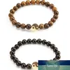 Black Natural Stone Bead Tibetan Buddha Bracelet