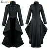 Women's Jackets KANCOOLD Vintage Gothic Steampunk Long Coat Women Button Lace Corset Halloween Costume Party Tailcoat Female