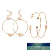 SUMENG 4PC/Set Gold Bracelets Jewelry Fashion Bohemia Leaf Knot Hand Cuff Link Chain Charm Bracelet Bangle For Women