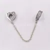 Andy Jewel Authentic 925 STERLING Gümüş Boncuklar Köpüklü Aşk Güvenlik Zinciri Takılar Avrupa Pandora Tarzı Takı Bilezikler Kolye 7971