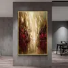 Abstract Ail Pintura a óleo feita à mão Visualização de parede marrom marrom