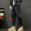 Darphinkasa 남자 힙합 검은 색화물 바지 조깅하는 스웨트 팬츠 바지 스트리트웨어 하렘 패션 바지 20109